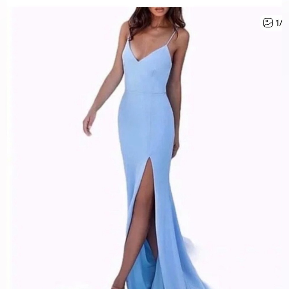 alamour the label ivana gown sky blue